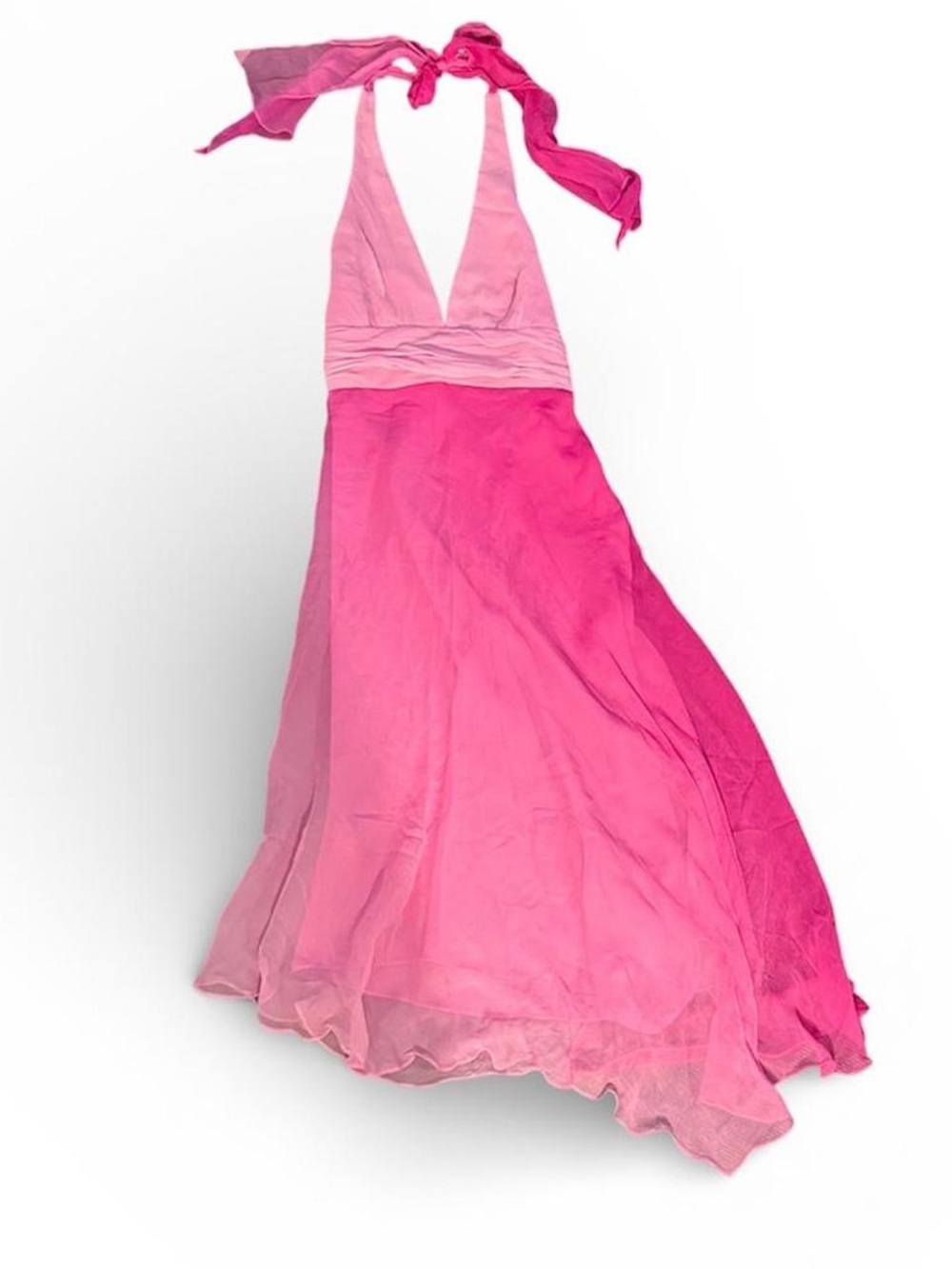 Ombré Pink Halter Ombre Maxi Dress